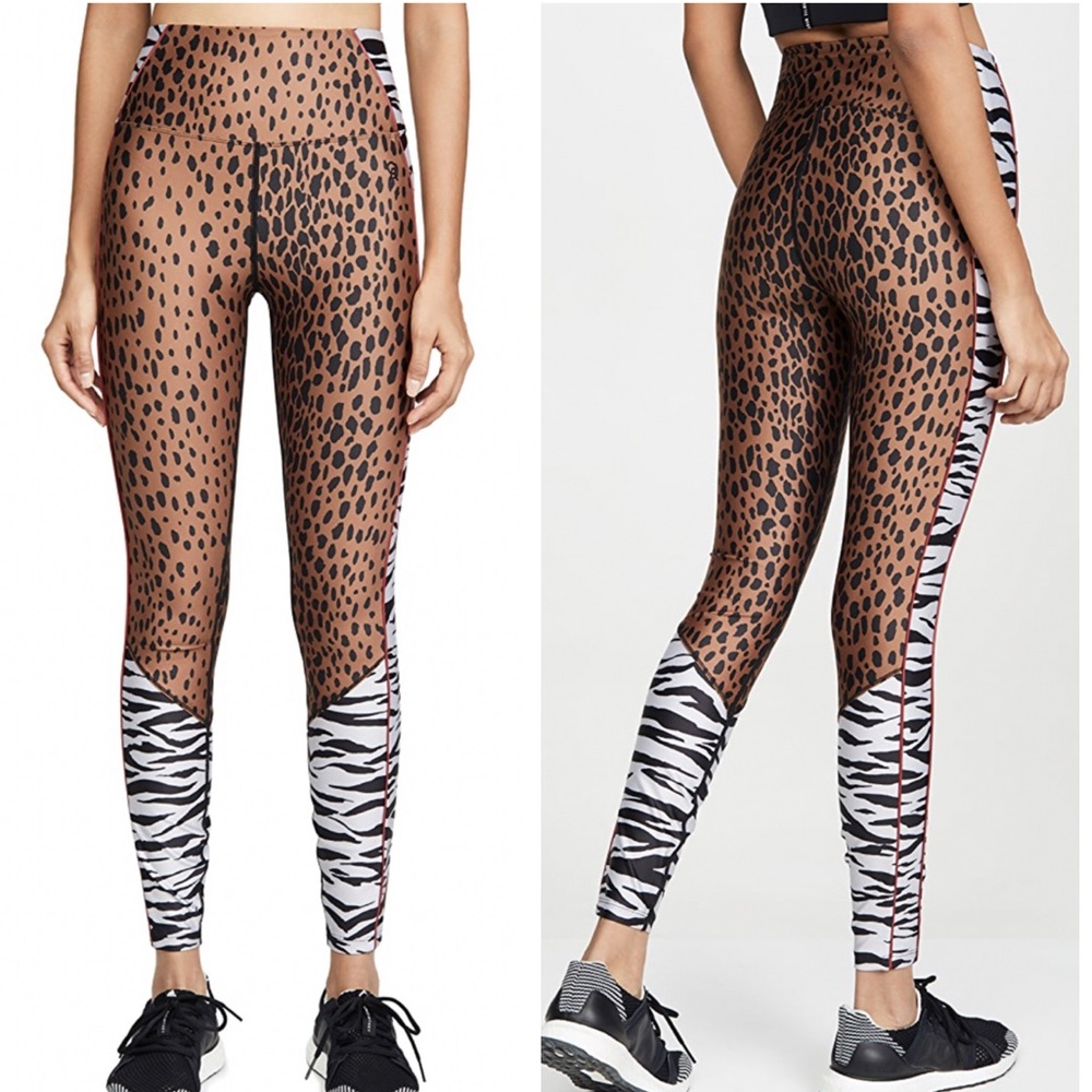 GOOD AMERICAN ESSENTIALS ANIMAL MIX 7/8 LEGGINGS MIXED ANIMAL 001 ZEBRA